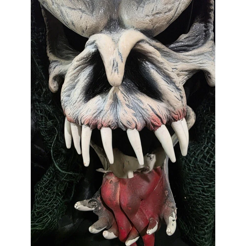 Zagone Studios 2006 Skull Mask Hooded Burlap Reaper Halloween Costume Prop USA